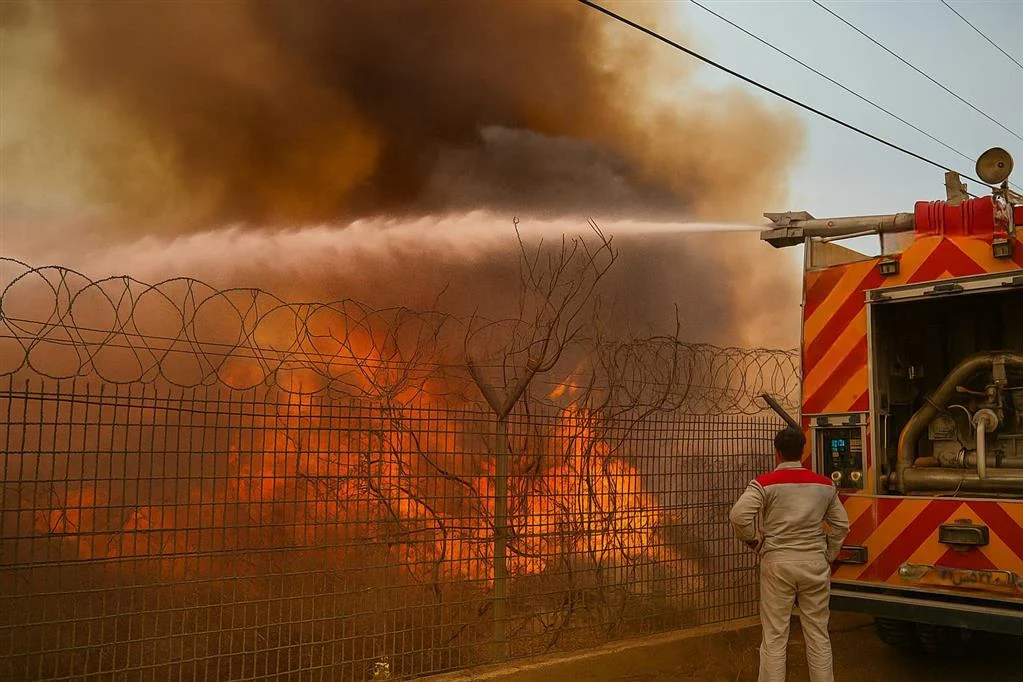 حضور فعال آتش‌نشانان اروندان در مهار آتش‌سوزی بخش عراقی تالاب هورالعظیم/ تداوم خدمت اروندان تا پایان فصل گرما